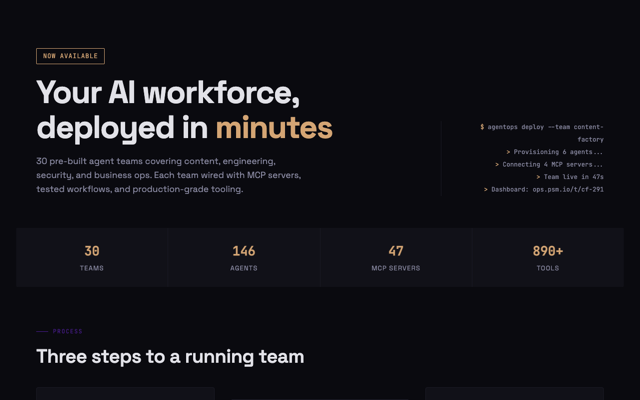 AgentOps — Rent Pre-Built AI Agent Teams | Purple Squirrel Media