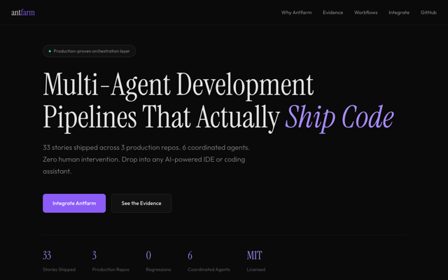Antfarm -- Multi-Agent Development Pipelines That Actually Ship Code