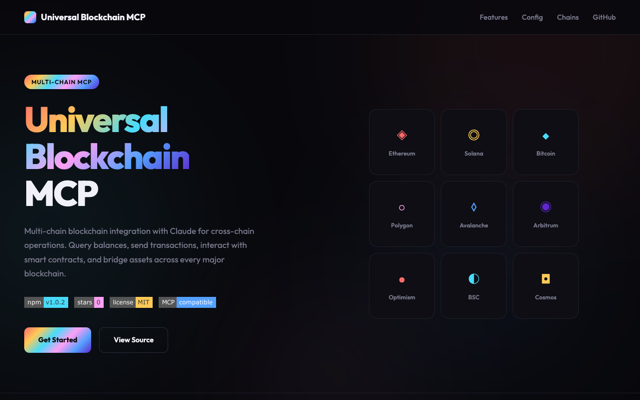 Universal Blockchain MCP — Multi-Chain Integration for Claude