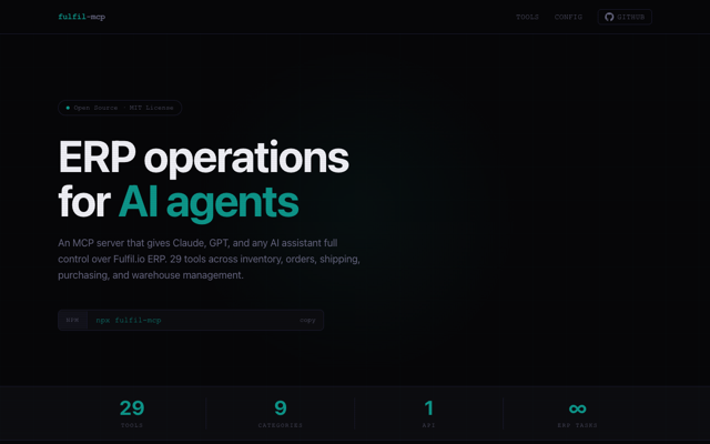 fulfil-mcp — AI-Powered ERP Operations for Fulfil.io