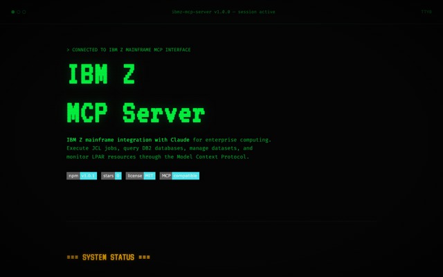 IBM Z MCP Server — Mainframe Integration for Claude