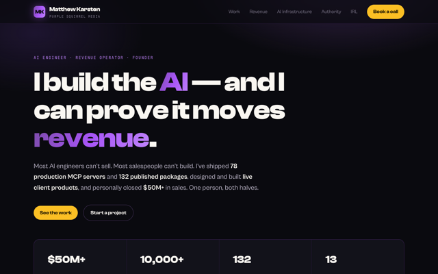Matthew Karsten — AI engineering that moves revenue