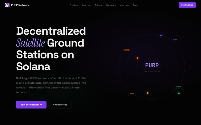 PURP Network — Decentralized Satellite Ground Stations on Solana