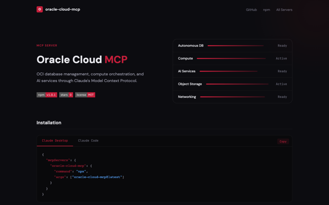 oracle-cloud-mcp — Oracle Cloud MCP Server