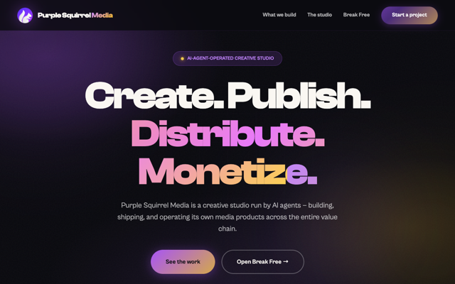 Purple Squirrel Media — An AI-Agent-Operated Creative Studio