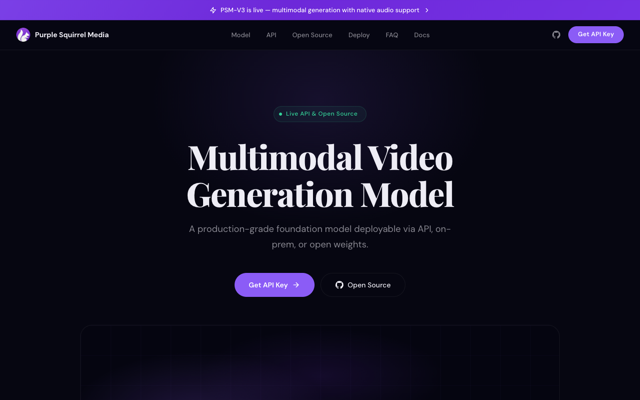 Purple Squirrel Media — Multimodal Video Generation Model