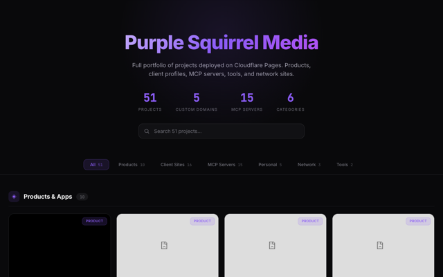 Purple Squirrel Media — Cloudflare Portfolio