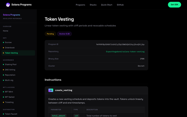 Token Vesting