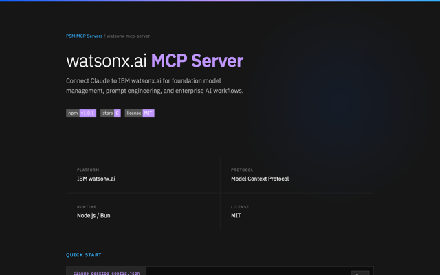 watsonx-mcp-server — watsonx.ai MCP Server